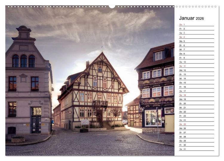 Produktbild: Fachwerkh&auml;user im Harz (Wandkalender 2026 DIN A2 quer), CALVENDO Monatskalender