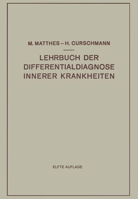 Produktbild: Lehrbuch der Differentialdiagnose Innerer Krankheiten