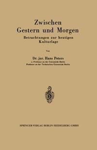 Produktbild: Zwischen Gestern und Morgen
