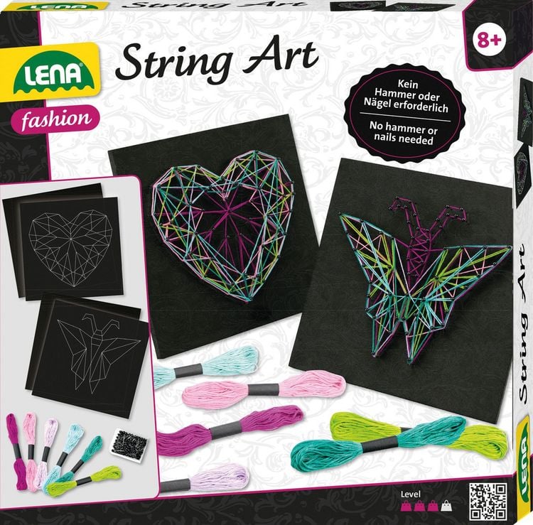 Produktbild: String Art Schmetterling & Herz, Faltschachtel