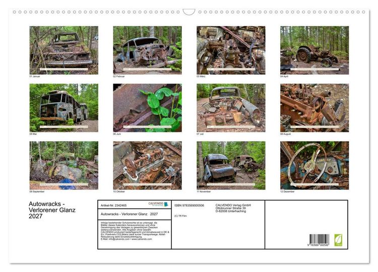 Produktbild: Autowracks - Verlorener Glanz 2027 (Wandkalender 2027 DIN A2 quer), CALVENDO Monatskalender