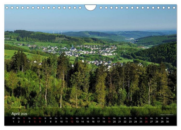 Produktbild: Kreis Siegen-Wittgenstein (Wandkalender 2026 DIN A4 quer), CALVENDO Monatskalender