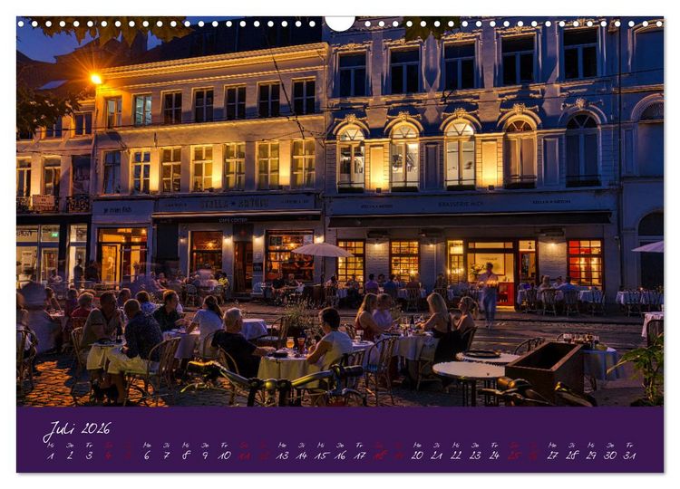 Produktbild: Br&uuml;gge und Gent im Zwielicht (Wandkalender 2026 DIN A3 quer), CALVENDO Monatskalender