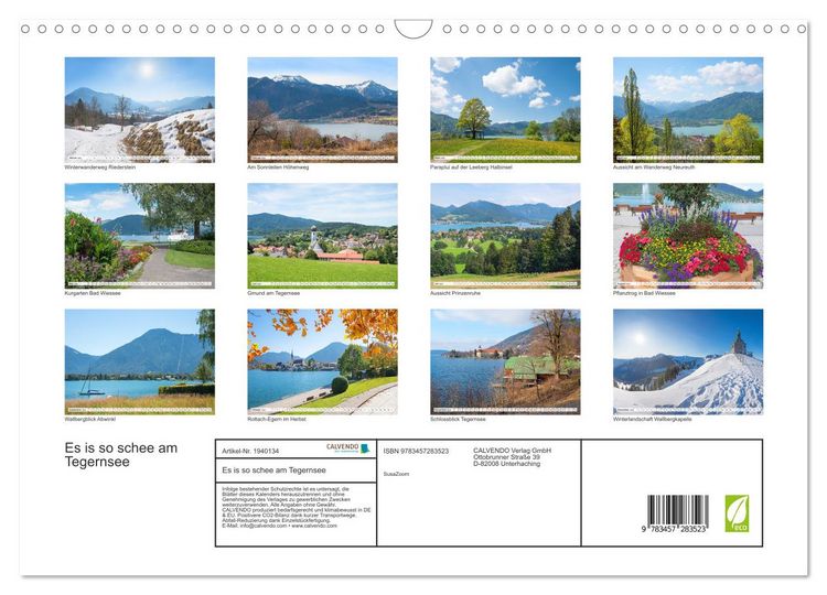 Produktbild: Es is so schee am Tegernsee (Wandkalender 2026 DIN A3 quer), CALVENDO Monatskalender