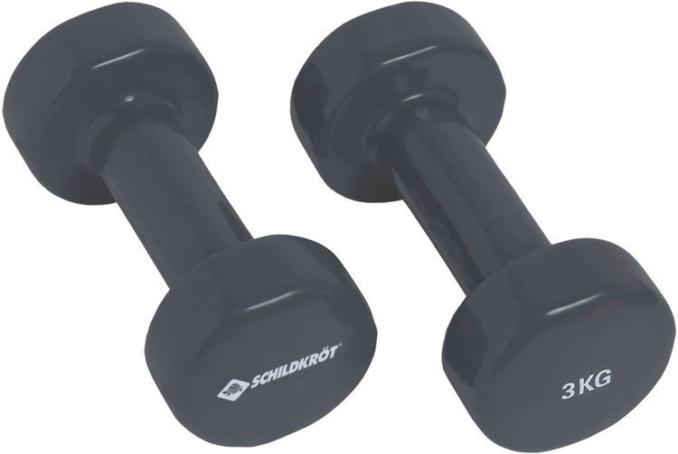 Produktbild: VINYL HANTEL Set, 2x 3,0kg (grey), in 4C-Box,