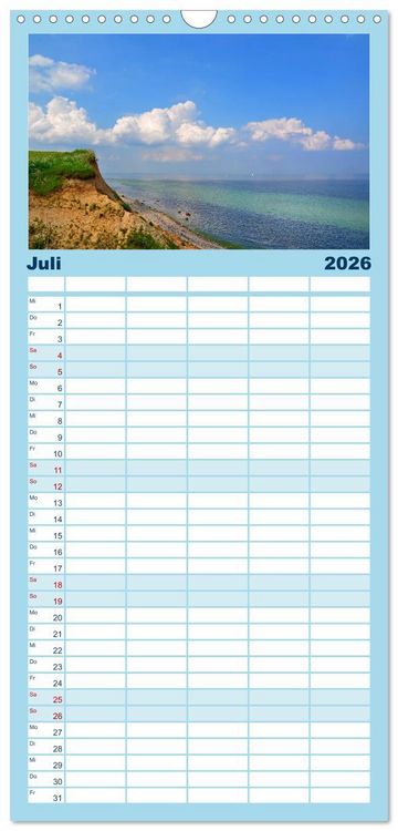 Produktbild: Familienplaner 2026 - MEER - Mehr! mit 5 Spalten (Wandkalender, 21 x 45 cm) CALVENDO