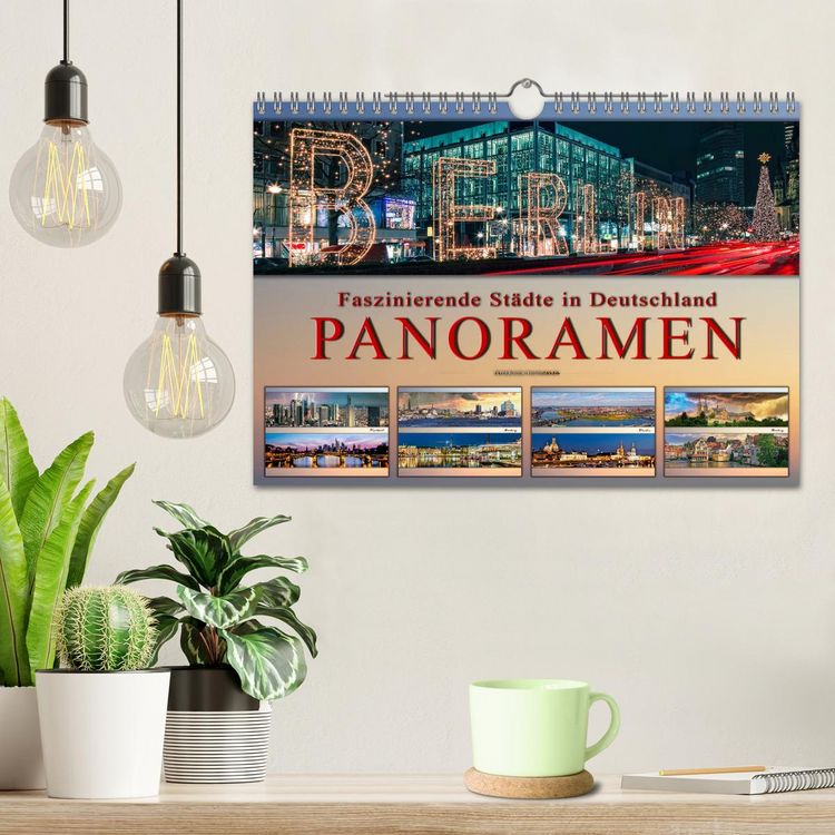 Produktbild: Faszinierende St&auml;dte in Deutschland - Panoramen (Wandkalender 2026 DIN A4 quer), CALVENDO Monatskalender