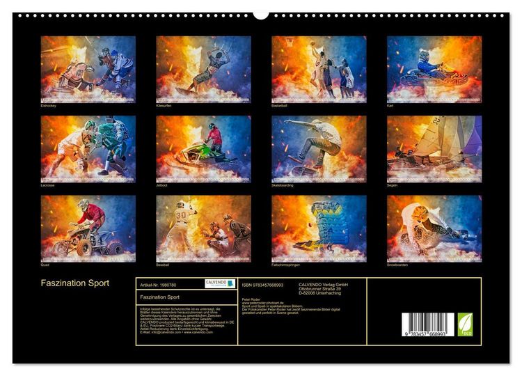 Produktbild: Faszination Sport (hochwertiger Premium Wandkalender 2026 DIN A2 quer), Kunstdruck in Hochglanz