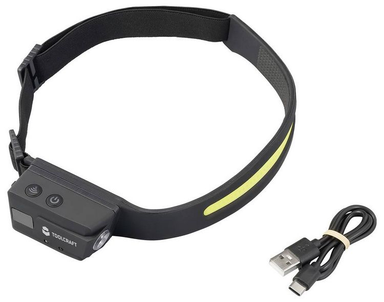 Produktbild: TOOLCRAFT COB LED Stirnlampe Li-Ionen Akkus 320lm 8h TO-10211664