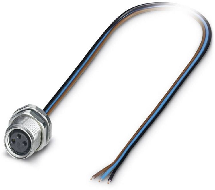 Produktbild: Phoenix Contact 1456080 Sensor-/Aktor-Einbausteckverbinder M8 Buchse, Einbau 0.50 m Polzahl Sensoren: 3 1 St.
