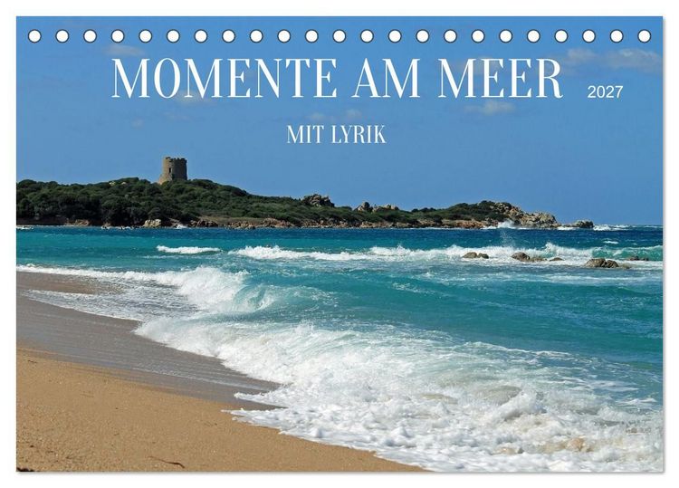 Produktbild: Momente am Meer mit Lyrik (Tischkalender 2027 DIN A5 quer), CALVENDO Monatskalender