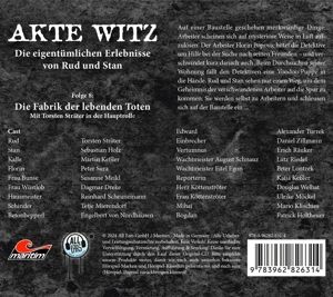 Produktbild: Akte Witz: Die Fabrik der lebenden Toten, 1 Audio-CD