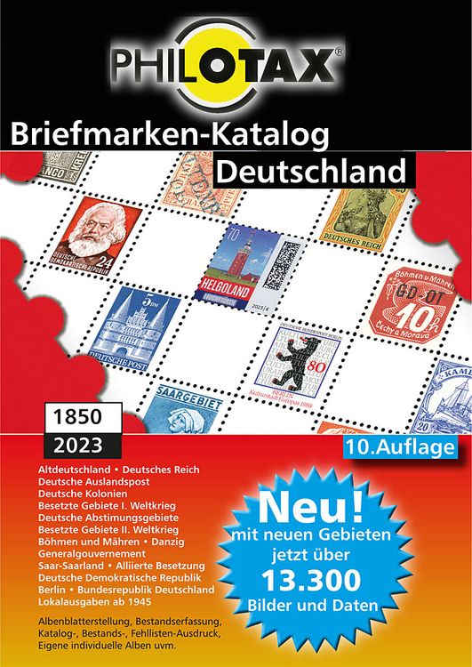 Produktbild: Deutschland Briefmarkenkatalog 1849 - 2023 10. Auflage