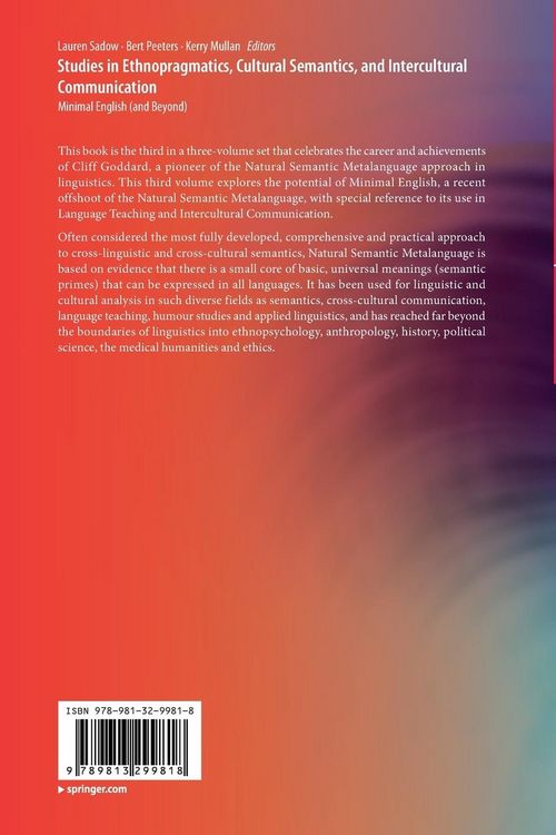 Produktbild: Studies in Ethnopragmatics, Cultural Semantics, and Intercultural Communication