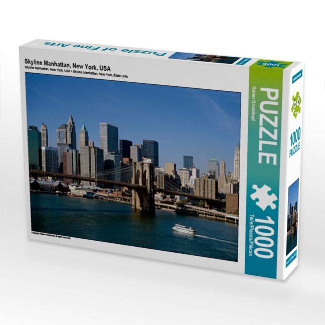 Produktbild: CALVENDO Puzzle Skyline Manhattan, New York, USA | 1000 Teile Lege-Gr&ouml;&szlig;e 64x48cm Foto-Puzzle f&uuml;r gl&uuml;ckliche Stunden