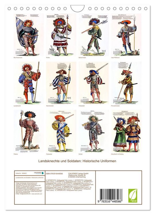Produktbild: Landsknechte und Soldaten: Historische Uniformen (Wandkalender 2026 DIN A4 hoch), CALVENDO Monatskalender