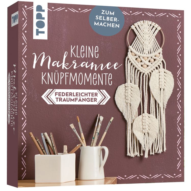 Produktbild: Kleine Kn&uuml;pfmomente: Makramee-Kn&uuml;pf-Set - Federleichter Traumf&auml;nger