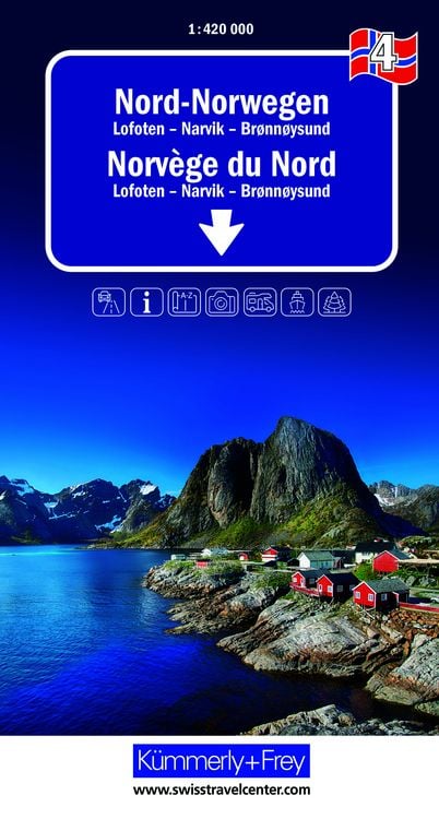 Produktbild: K&uuml;mmerly+Frey Regional-Strassenkarte 4 Nord-Norwegen 1:420.000