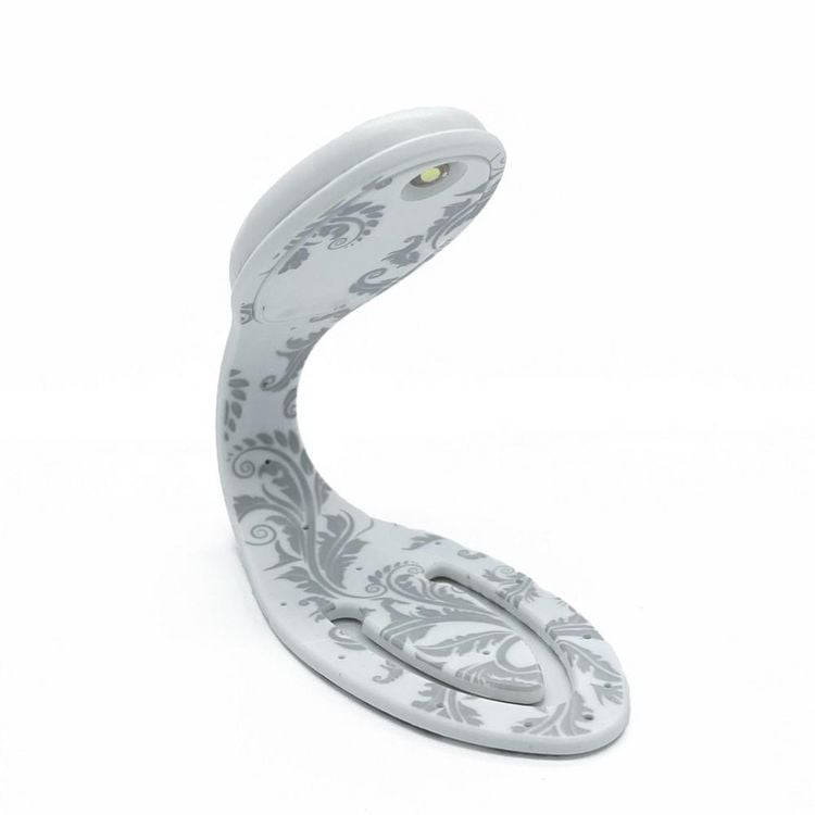 Produktbild: Flexilight Leselicht White Flowers &ndash; Wei&szlig;es 2-in-1 LED-Leselicht