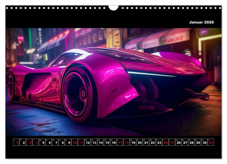 Produktbild: Surreale Cyber Cars (Wandkalender 2026 DIN A3 quer), CALVENDO Monatskalender