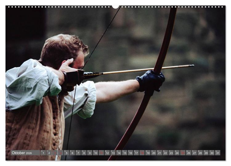 Produktbild: Bogenschie&szlig;en. Sport - Spa&szlig; - Spannung (Wandkalender 2026 DIN A2 quer), CALVENDO Monatskalender
