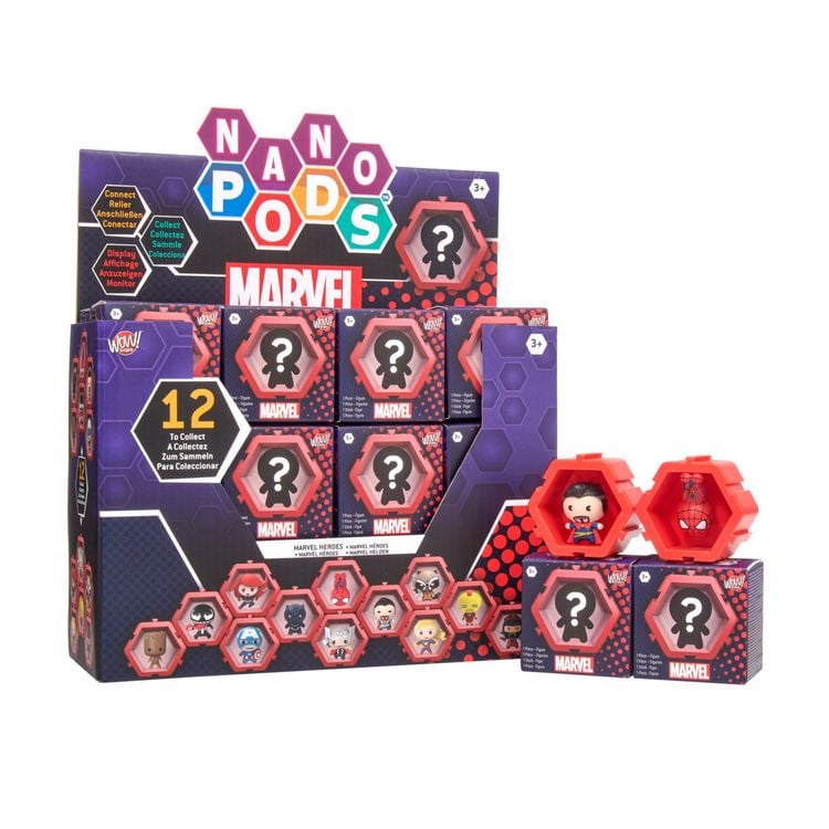 Produktbild: NANO PODS Sammelfigur WOW! MARVEL 12fach sortiert Kartonetui
