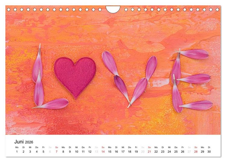 Produktbild: Mein Herz schl&auml;gt pink (Wandkalender 2026 DIN A4 quer), CALVENDO Monatskalender