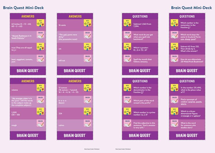 Produktbild: Brain Quest Workbook: 4th Grade Revised Edition