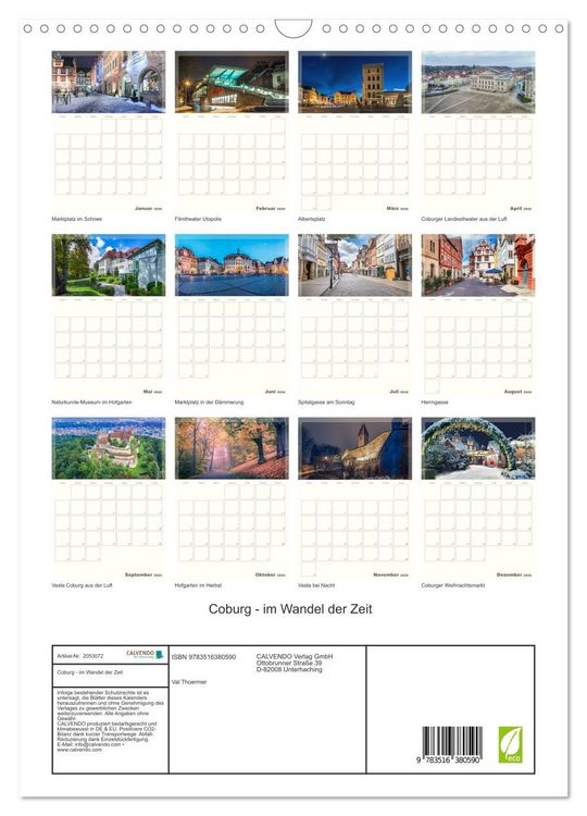 Produktbild: Coburg - im Wandel der Zeit (Wandkalender 2026 DIN A3 hoch), CALVENDO Monatskalender