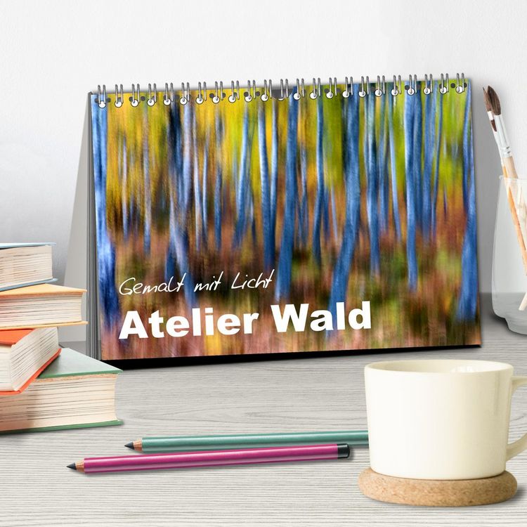 Produktbild: Atelier Wald - gemalt mit Licht (Tischkalender 2026 DIN A5 quer), CALVENDO Monatskalender