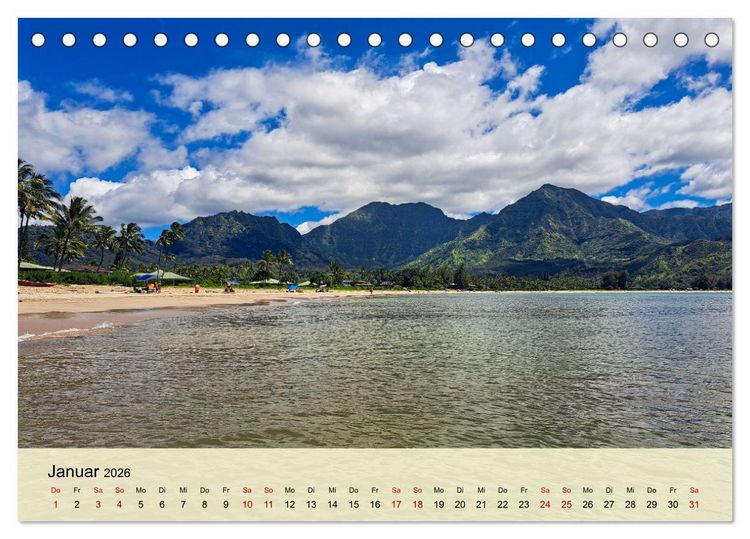 Produktbild: Hawaii - Eindr&uuml;cke von Big Island, Kauai & Oahu (Tischkalender 2026 DIN A5 quer), CALVENDO Monatskalender