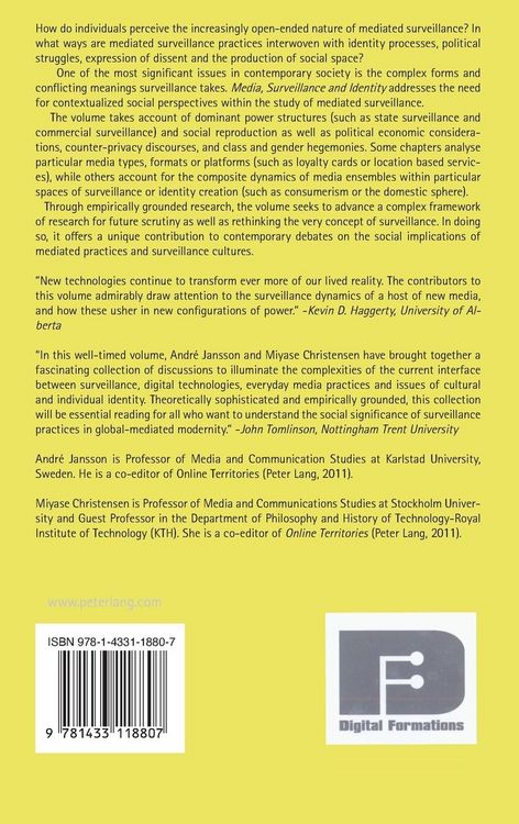Produktbild: Media, Surveillance and Identity