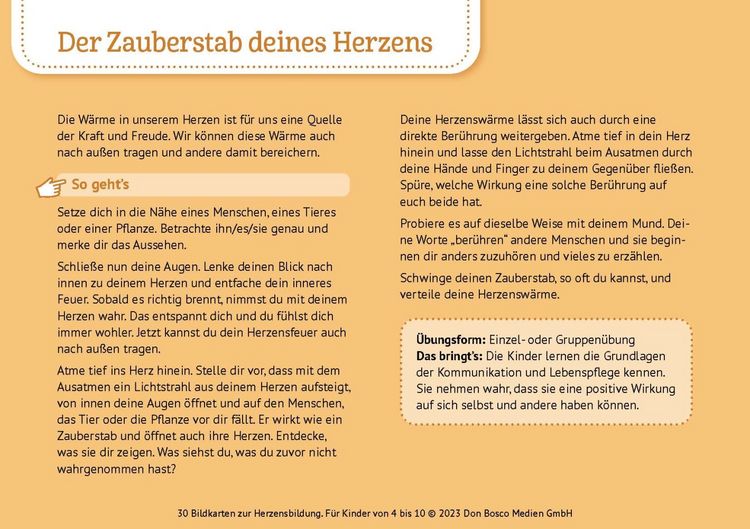 Produktbild: 30 Bildkarten zur Herzensbildung