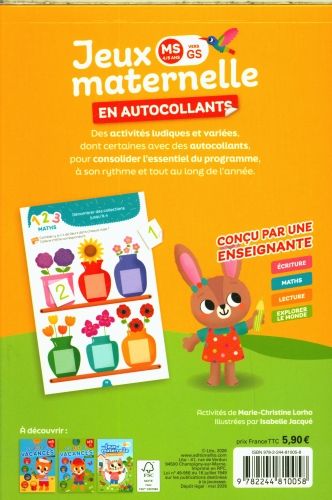 Produktbild: Jeux maternelle en autocollants : MS vers GS, 4-5 ans