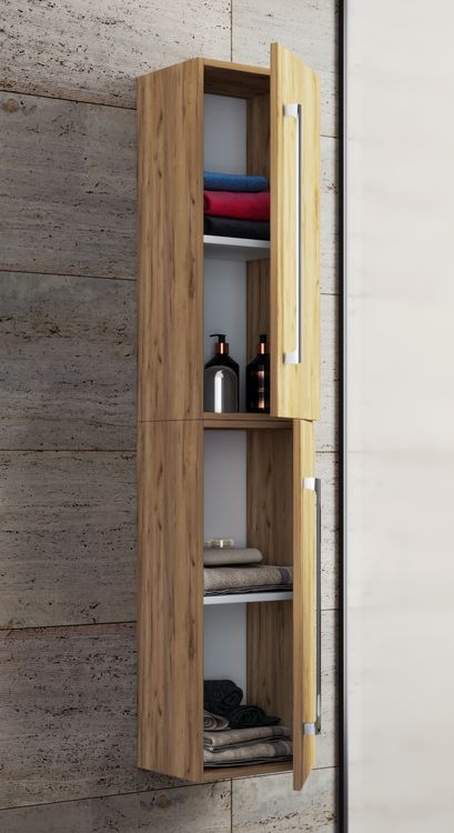 Produktbild: Holz Badm&ouml;bel Bad Hochschrank Badschrank Badinos 2