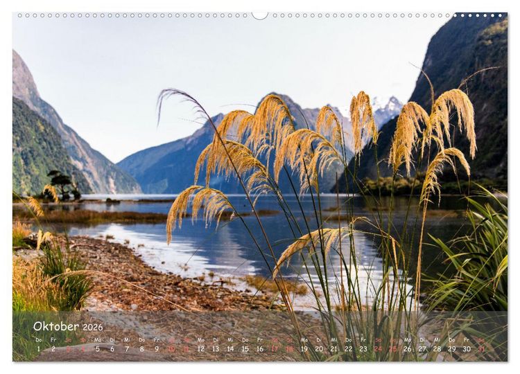 Produktbild: Neuseeland - Wo sich Himmel und Erde begegnen (Wandkalender 2026 DIN A2 quer), CALVENDO Monatskalender