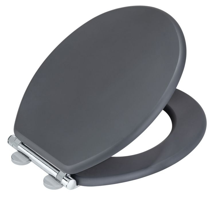 Produktbild: WC-Sitz Mod. Morra Anthrazit Matt, Universalform, aus massivem MDF
