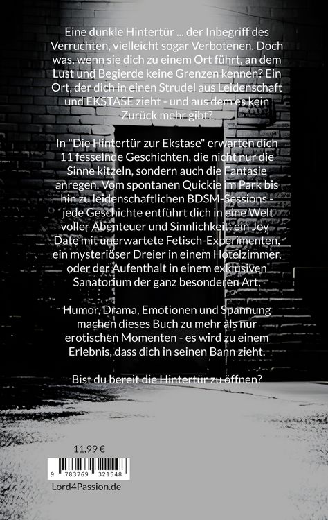 Produktbild: Die Hintert&uuml;r zur Ekstase
