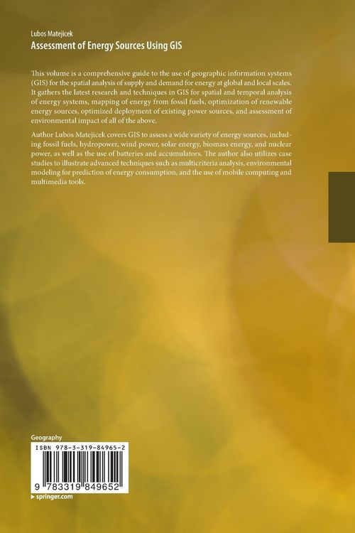 Produktbild: Assessment of Energy Sources Using GIS