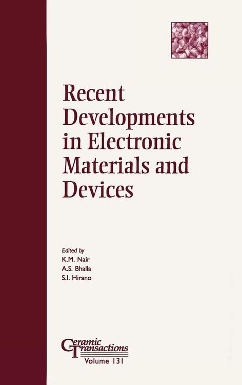 Produktbild: Recent Developments in Electronic Materials and Devices