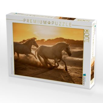Produktbild: CALVENDO Puzzle Pferdeparadies Camargue Stutenherde in den D&uuml;nen | 1000 Teile Lege-Gr&ouml;&szlig;e 64x48cm Foto-Puzzle f&uuml;r gl&uuml;ckliche Stunden