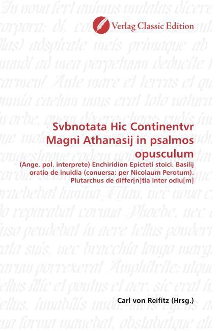 Produktbild: Svbnotata Hic Continentvr Magni Athanasij in psalmos opuscul