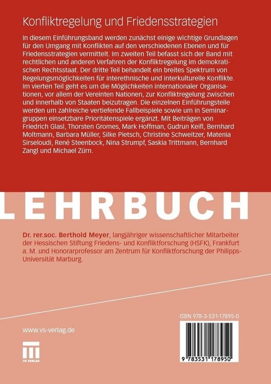 Produktbild: Konfliktregelung und Friedensstrategien