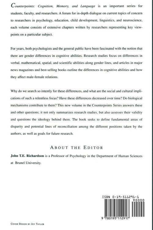 Produktbild: Gender Differences in Human Cognition