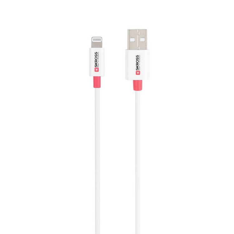 Produktbild: Skross USB-Kabel USB 2.0 USB-C&reg; Stecker 2.00m Wei&szlig; Rund SKCA0005A-MFI200CN