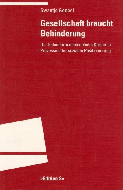 Produktbild: Gesellschaft braucht Behinderung