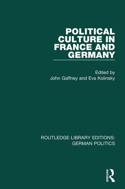 Produktbild: Political Culture in France and Germany (RLE: German Politics)