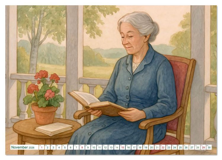Produktbild: Selma Lagerl&ouml;f (hochwertiger Premium Wandkalender 2026 DIN A2 quer), Kunstdruck in Hochglanz