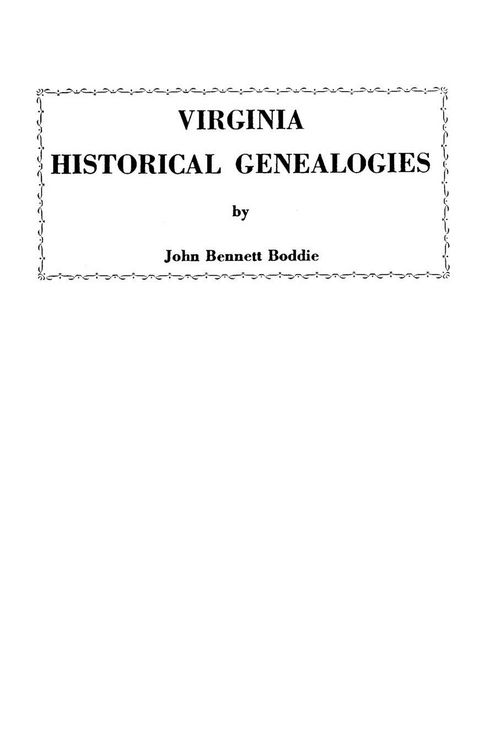 Produktbild: Virginia Historical Genealogies