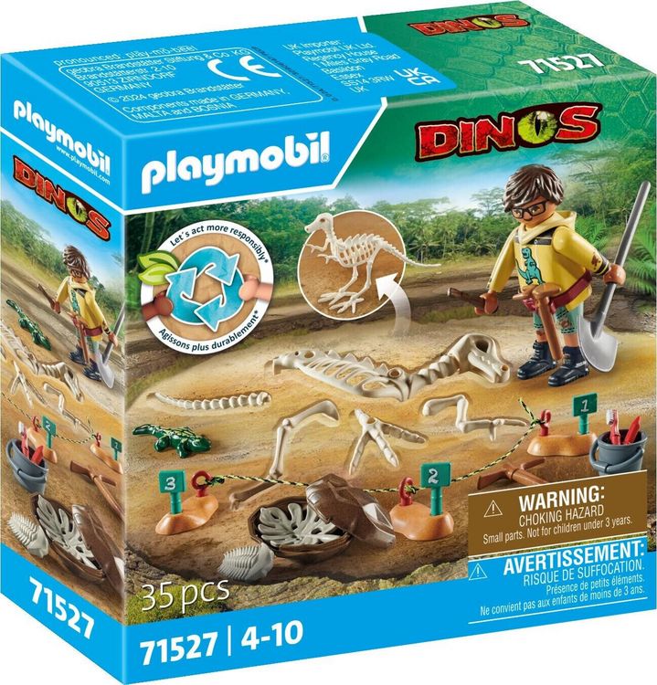 Produktbild: PLAYMOBIL 71527 Ausgrabungsst&auml;tte mit Dino-Skelett
